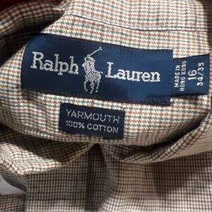 Ralph Lauren Brown Multi-Check Cotton Button Shirt